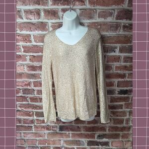 Women's CARMEN Sequin‎ Knit Sweater Large